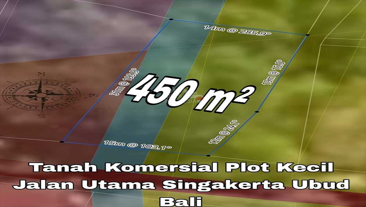 Land Kormersial Plot Kecil 4,5 Are Ubud Bali IJ-2369
