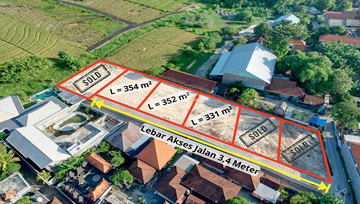 Plot 3.54 Are Padonan, Canggu Badung Bali JT-2163