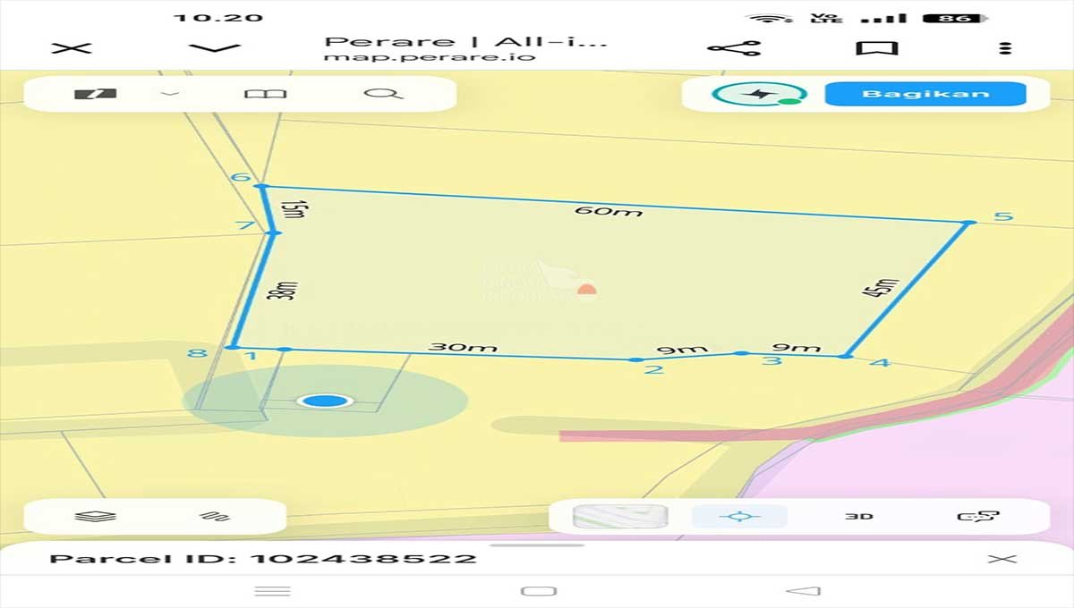 Rare Land 25,75 Are In Bidadari Seminyak Bali MP-3207
