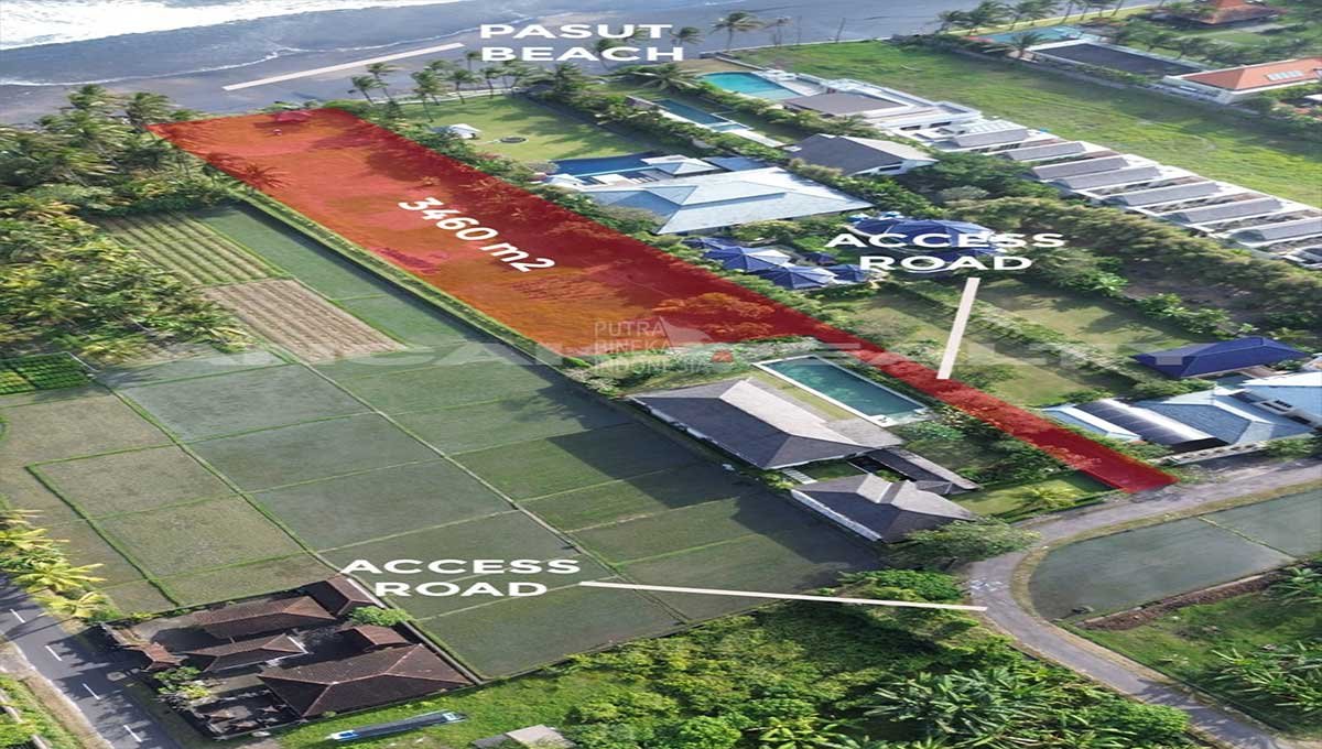 Beach Front Land 34,65 Are In Pasut Beach Bali JH-3518