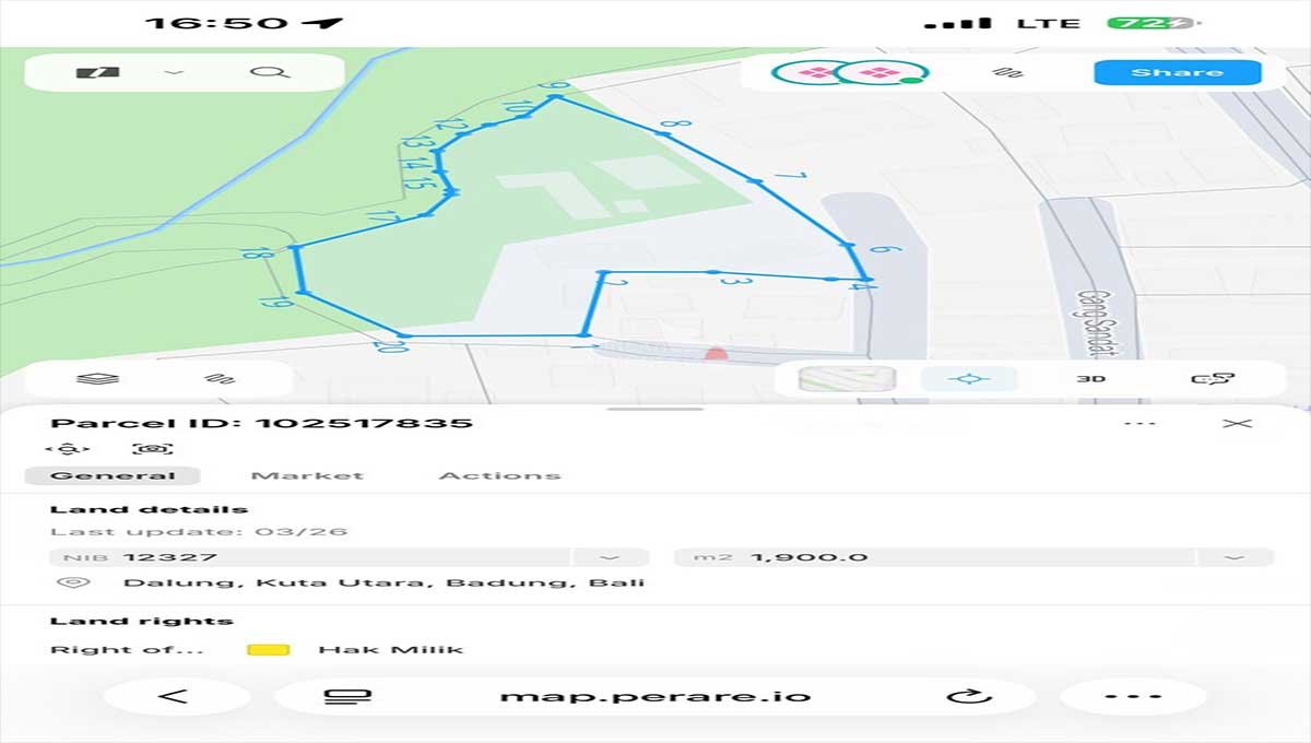 Land For Rent 19 Are In Padonan,Badung Bali ST-4155